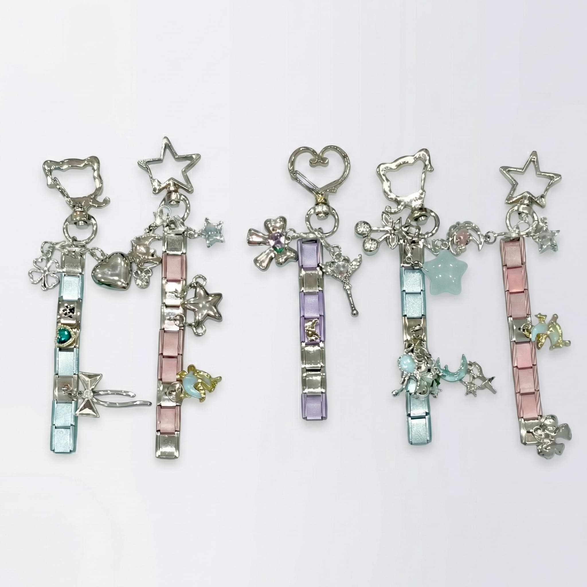 イタリアンチャーム キーリング 手作り例